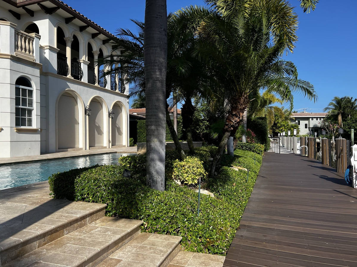 Colorful tropical foliage and ornamental planting — Deerfield Beach landscape design by Florida Boys