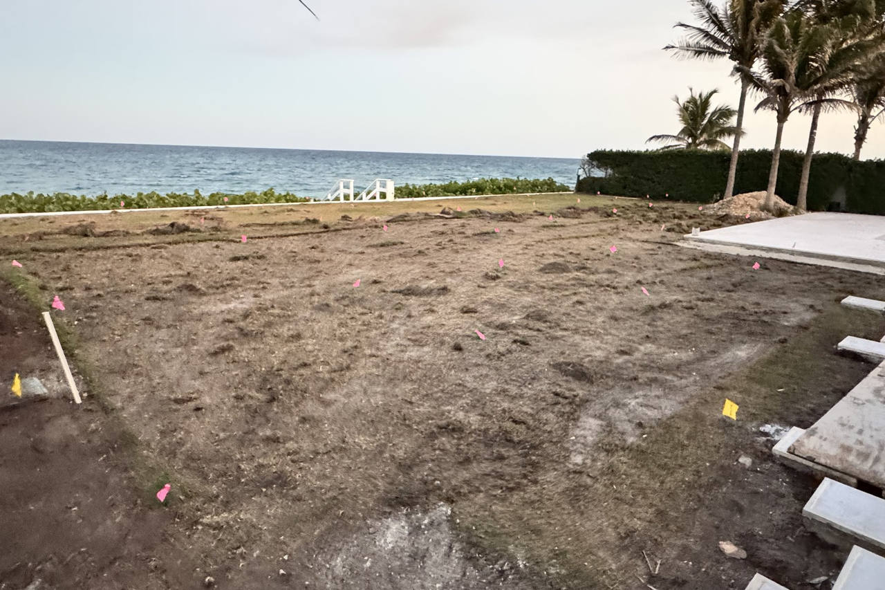 Oceanfront property before sod installation